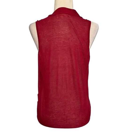 etoile isabel marant Authentic solid Rose red Vest cardigan top sweater 2 Xs - Picture 5 of 9